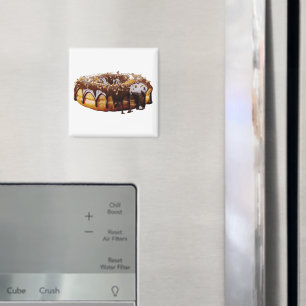 SlipperyJoe's decadente donut bedekt met dikke gla Magneet