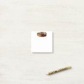 SlipperyJoe's decadente donut bedekt met dikke gla Post-it® Notes (Op bureau)