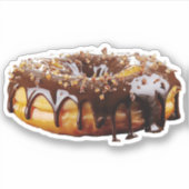 SlipperyJoe's decadente donut bedekt met dikke gla Sticker (Voorkant)