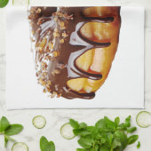 SlipperyJoe's decadente donut bedekt met dikke gla Theedoek (Gevouwen)