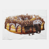 SlipperyJoe's decadente donut bedekt met dikke gla Theedoek (Horizontaal)
