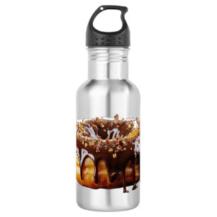 SlipperyJoe's decadente donut bedekt met dikke gla Waterfles