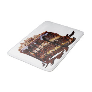 SlipperyJoe's decadente meerlagige chocoladetaart Badmat