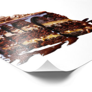 SlipperyJoe's decadente meerlagige chocoladetaart Foto Afdruk