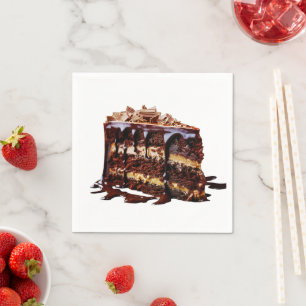SlipperyJoe's decadente meerlagige chocoladetaart Servet
