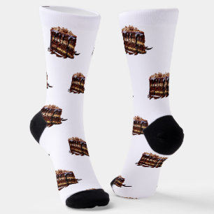 SlipperyJoe's decadente meerlagige chocoladetaart Sokken