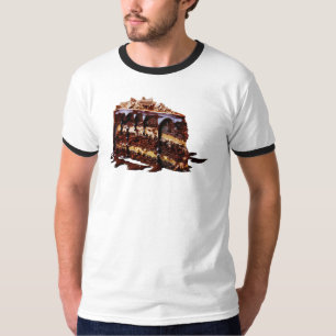 SlipperyJoe's decadente meerlagige chocoladetaart T-shirt