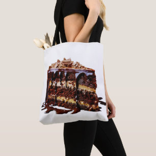 SlipperyJoe's decadente meerlagige chocoladetaart Tote Bag