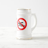 SlipperyJoe's Do Not Spoon Bacon rode waarschuwend Bierpul (Voorkant rechts)