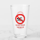 SlipperyJoe's Do Not Spoon Bacon rode waarschuwend Glas (Achterkant)
