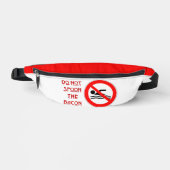 SlipperyJoe's Do Not Spoon Bacon rode waarschuwend Heuptasje (Voorkant)