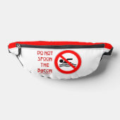 SlipperyJoe's Do Not Spoon Bacon rode waarschuwend Heuptasje (Liggend)