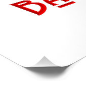 SlipperyJoe's Do Not Spoon Bacon rode waarschuwend Perfect Poster (Hoek)