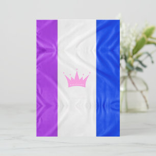 SlipperyJoe's dragcultuur trots vlag paarse geest Feestdagenkaart