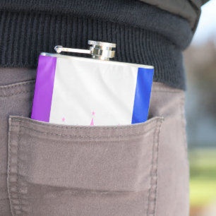 SlipperyJoe's dragcultuur trots vlag paarse geest Heupfles