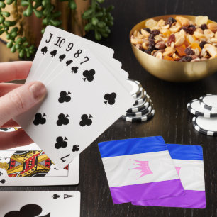 SlipperyJoe's dragcultuur trots vlag paarse geest Pokerkaarten