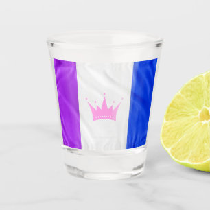 SlipperyJoe's dragcultuur trots vlag paarse geest Shot Glas