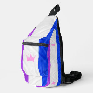 SlipperyJoe's dragcultuur trots vlag paarse geest Sling Bag