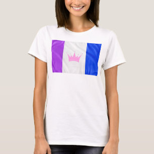 SlipperyJoe's dragcultuur trots vlag paarse geest T-shirt