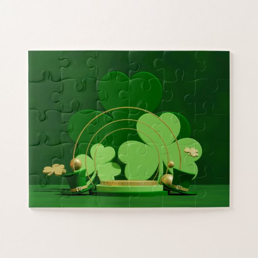 SlipperyJoe's drie-bladklaver uit Saint Patrick's  Legpuzzel (Horizontaal)