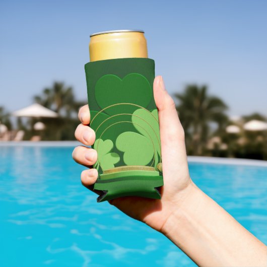 SlipperyJoe's drie-bladklaver uit Saint Patrick's Seltzer Blikjeskoeler (Insitu Zwembad)