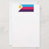 SlipperyJoe's driekleurige polyamorie trotsvlag dr Briefpapier (Voorkant)