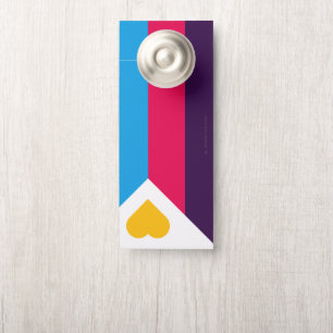 SlipperyJoe's driekleurige polyamorie trotsvlag dr Deurhanger