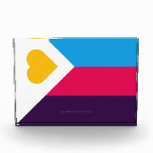 SlipperyJoe's driekleurige polyamorie trotsvlag dr Fotoblokken (Voorkant)