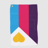 SlipperyJoe's driekleurige polyamorie trotsvlag dr Golfhanddoek (Voorkant)