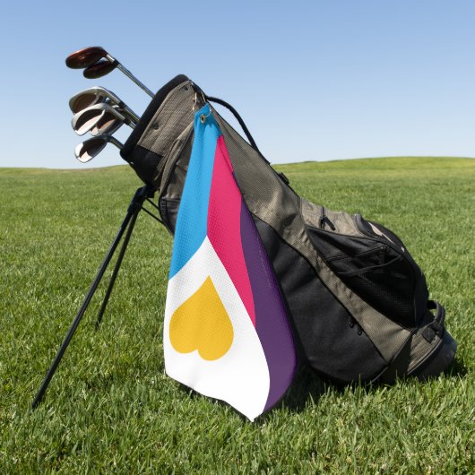 SlipperyJoe's driekleurige polyamorie trotsvlag dr Golfhanddoek (Groen)