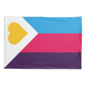 SlipperyJoe's driekleurige polyamorie trotsvlag dr Kussensloop (Achterkant)