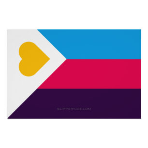 SlipperyJoe's driekleurige polyamorie trotsvlag dr Perfect Poster