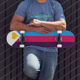 SlipperyJoe's driekleurige polyamorie trotsvlag dr Persoonlijk Skateboard