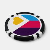SlipperyJoe's driekleurige polyamorie trotsvlag dr Poker Chips (Enkel)
