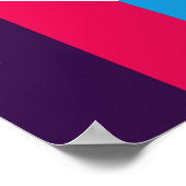 SlipperyJoe's driekleurige polyamorie trotsvlag dr Poster (Hoek)