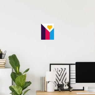 SlipperyJoe's driekleurige polyamorie trotsvlag dr Poster