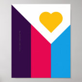 SlipperyJoe's driekleurige polyamorie trotsvlag dr Poster (Voorkant)