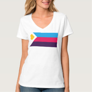 SlipperyJoe's driekleurige polyamorie trotsvlag dr T-shirt