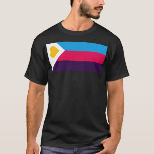 SlipperyJoe's driekleurige polyamorie trotsvlag dr T-shirt