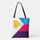 SlipperyJoe's driekleurige polyamorie trotsvlag dr Tote Bag (Achterkant)