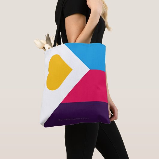 SlipperyJoe's driekleurige polyamorie trotsvlag dr Tote Bag (Dichtbij)