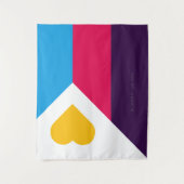 SlipperyJoe's driekleurige polyamorie trotsvlag dr Wandkleed (Voorkant)