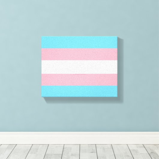 SlipperyJoe's driesporenpride vlag diversiteitspro Canvas Afdruk (Insitu (Houten vloer))
