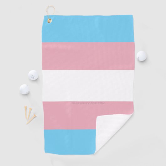 SlipperyJoe's driesporenpride vlag diversiteitspro Golfhanddoek (Insitu)