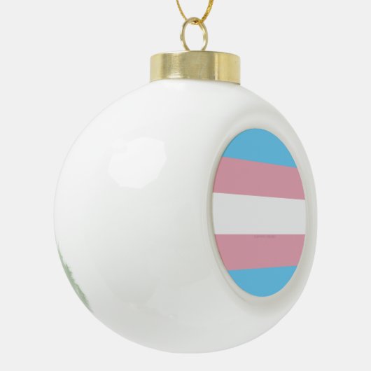 SlipperyJoe's driesporenpride vlag diversiteitspro Keramische Bal Ornament (Links)