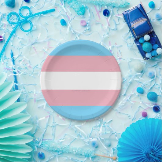 SlipperyJoe's driesporenpride vlag diversiteitspro Papieren Bordje (Feest)