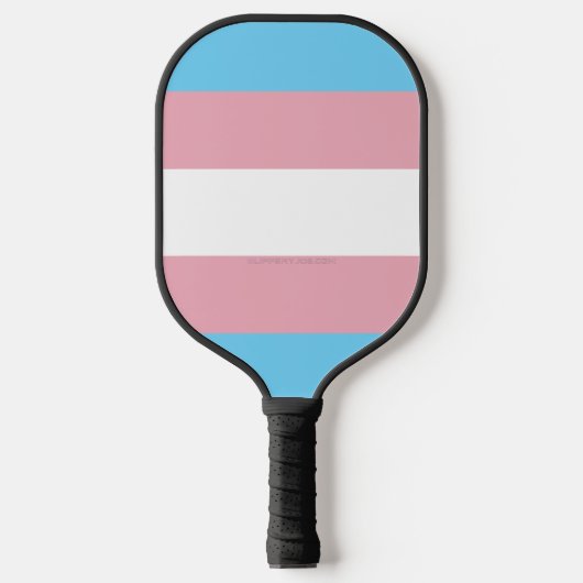 SlipperyJoe's driesporenpride vlag diversiteitspro Pickleball Paddle (Voorkant)
