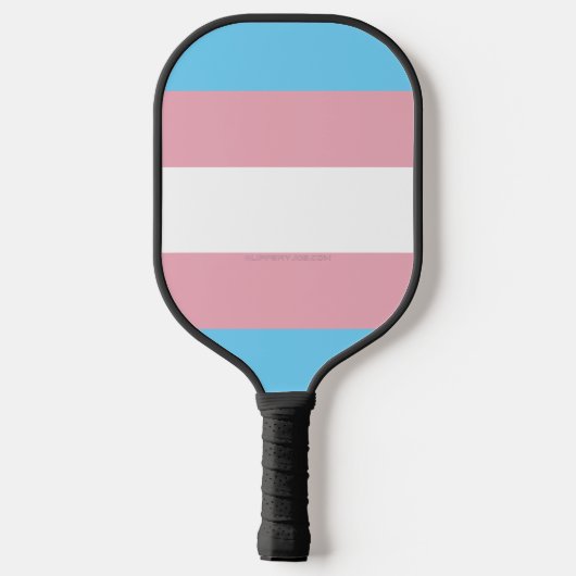 SlipperyJoe's driesporenpride vlag diversiteitspro Pickleball Paddle (Achterkant)
