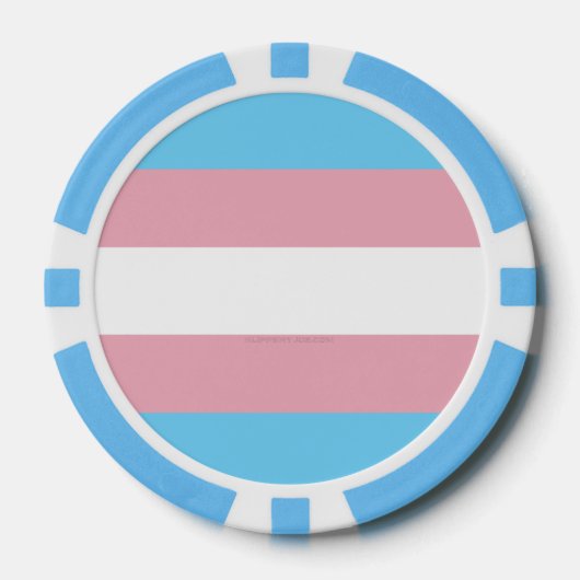 SlipperyJoe's driesporenpride vlag diversiteitspro Poker Chips (Voorkant)