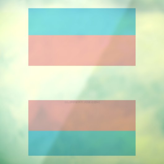 SlipperyJoe's driesporenpride vlag diversiteitspro Raamsticker (Vel 3)